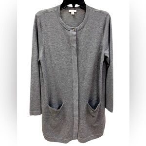 J Jill long‎ cardigan Gray Women's Sweater Sz M